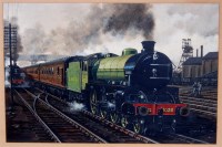 Lot 7 - An unframed oil painting, landscape 41" x 21½"...