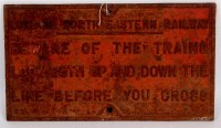 Lot 43 - London & North Eastern Railway cast iron sign '...