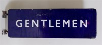 Lot 53 - A double sided Eastern Region Gentlemen enamel...