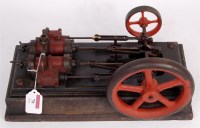 Lot 79 - A vintage twin cylinder horizontal engine on...