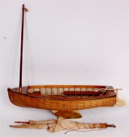 Lot 86 - Scratchbuilt, clinker built dinghy with brass...