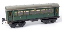 Lot 307 - Marklin green short bogie 2nd class coach No....