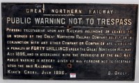 Lot 26 - Original cast iron rectangular GNR Great...