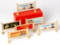 Lot 318 - Hornby 1949-69 box of 6 station hoardings (VG-BG)