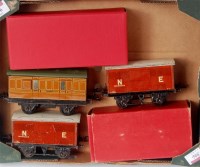 Lot 336 - 2x Hornby 1937-41 NE No. 0 Perishables meat...