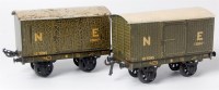 Lot 340 - 2x Bassett-Lowke NE 12 tons goods van No....