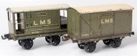 Lot 341 - Bassett-Lowke prewar LMS goods van No. 291859 -...