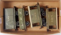 Lot 356 - 4x Bassett-Lowke prewar LMS wagons including...