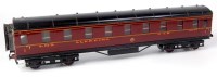Lot 390 - Exley prewar maroon LMS sleeping car No. 27704,...