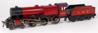 Lot 418 - Bassett-Lowke maroon litho LMS clockwork 4-6-0...