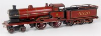 Lot 419 - Bing for Bassett-Lowke maroon LMS clockwork...