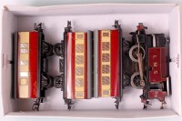 Lot 424 - Hornby 1947-54 maroon clockwork LMS 0-4-0 tank...