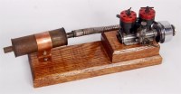 Lot 71 - A Taplin twin cylinder diesel engine, unusual,...
