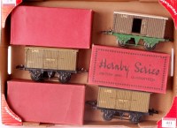 Lot 411 - 3x prewar Hornby No. 0 LMS meat vans including...