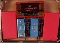Lot 445 - 3x completely repainted Hornby vans in repro...