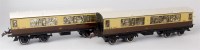 Lot 457 - 2x Hornby 1937-41 GW No. 2 bogie 1st/3rd...
