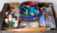 Lot 774 - Tray containing paints and small tools, ex...