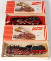 Lot 793 - Liliput H0 102 and 103 black locomotives in...