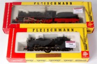Lot 795 - A Fleischmann H0 1351 0-8-0 engine and tender...