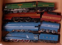 Lot 856 - 4 Hornby streamlined engines and tenders LNER...