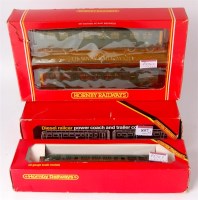 Lot 857 - Hornby R157 and R334 BR green 3 car class 101...