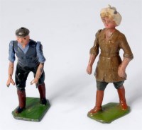 Lot 1203 - Britains, lead figures, man to push lawn mower...