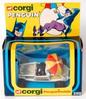 Lot 1605 - Corgi Toys, No.259, Penguin mobile, white car...