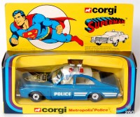 Lot 1606 - Corgi Toys, No. 260 Superman Police car, blue...