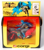 Lot 1607 - Corgi Toys, 268, Batman's Batbike, black and...
