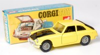 Lot 1655 - Corgi, 345 MGC GT competition model, yellow...
