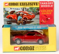 Lot 1677 - Corgi, 341 Mini Marcos GT850, metallic maroon,...