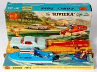 Lot 1705 - Corgi, Gift Set No.31 The Riviera, pale blue...