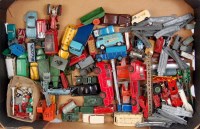 Lot 1723 - Tray of assorted playworn Corgi, Dinky,...