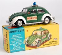 Lot 1741 - Corgi Toys, 492 Volkswagen European police car,...