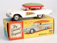 Lot 1743 - Corgi Toys, 430 Bermuda taxi, white body with...