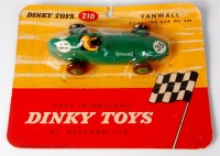 Lot 1913 - Dinky, 210 rare blister packed Vanwall with...
