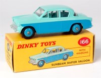 Lot 1928 - Dinky, 166 Sunbeam Rapier, two-tone, blue...