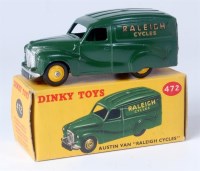 Lot 1936 - Dinky, 472 Austin Van 'Raleigh Cycles', dark...
