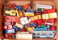 Lot 2024 - Tray of assorted playworn Dinky, Corgi,...