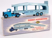 Lot 2073 - Dinky Toys, 982 Pullmore car transporter, blue...