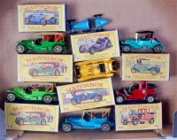 Lot 2303 - Matchbox models of yesteryear D and E type...