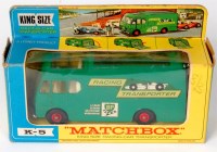 Lot 2305 - Matchbox King Size K-5 racing car transporter,...