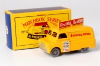 Lot 2358 - Matchbox, 1-75 series No.42 Evening News van,...