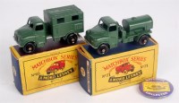 Lot 2408 - Matchbox, 1-75 series military group, 2 boxed...