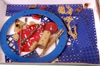 Lot 3161 - Tray of mixed Meccano components, pre- and...