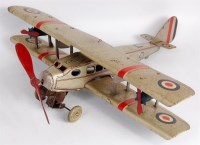 Lot 3170 - Mettoy, 1930s issue RAF bi-plane comprising of...