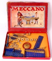 Lot 3160 - Meccano 1930s boxed set A, contents unchecked...
