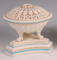 Lot 336 - A Graingers Worcester porcelain pot pourri...