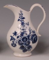 Lot 352 - A Lowestoft porcelain helmet form jug, circa...