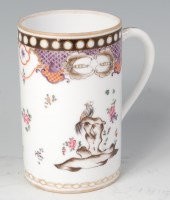 Lot 368 - A 19th century Samson porcelain cylindrical...